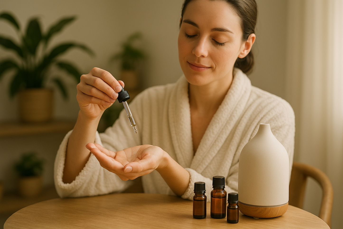 pic of someone using essential oils